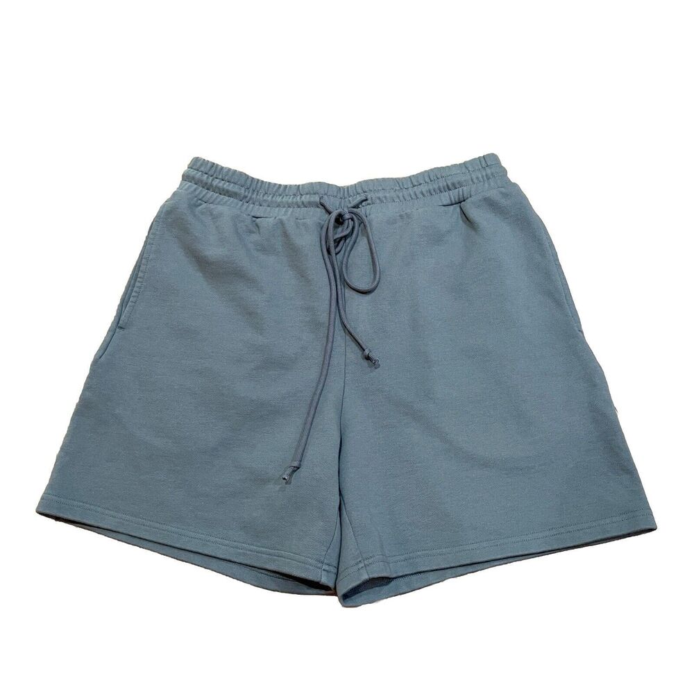 Nice Rice Poppy Atelier Mens Streetwear 5.5” Knit Shorts Size Large L Gray EUC